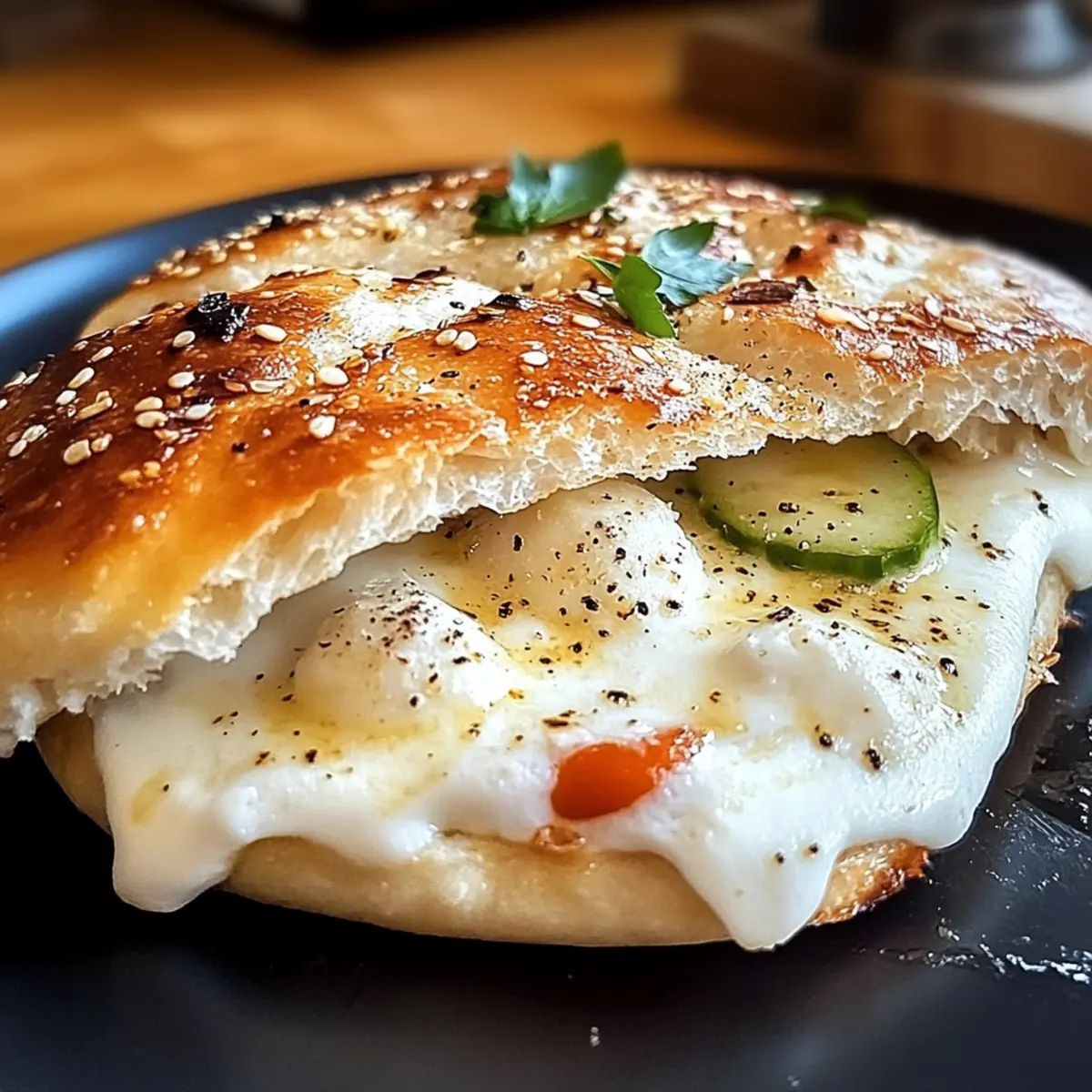 HeiAer SchafskA¤se im Fladenbrot jsmadu